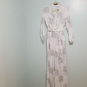 CBR white jumper with black writing. Size S. NWT.